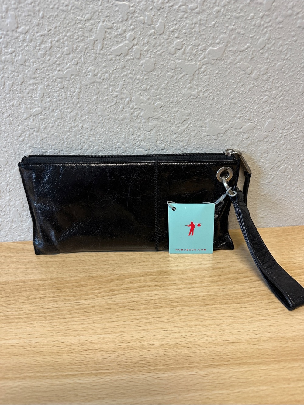 Hobo Vida Black Leather Wristlet Clutch